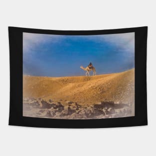 Lone Rider in the Sahara Sands Tapestry