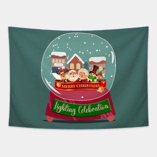 A Merry Christmas Lighting Celebration Tapestry