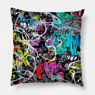 Graffiti Style Pattern Pillow