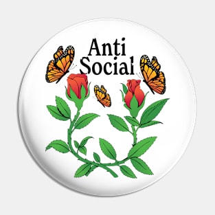 Anti Social Butterfly Pin