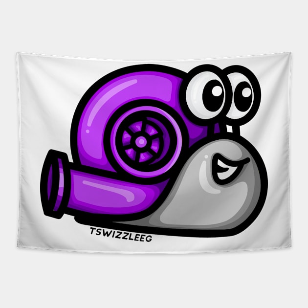 Turbo Snail (Version 1) - Purple / Gray Tapestry by hoddynoddy