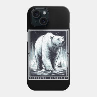 Monochromatic Antarctic Expedition Polar Bear Phone Case