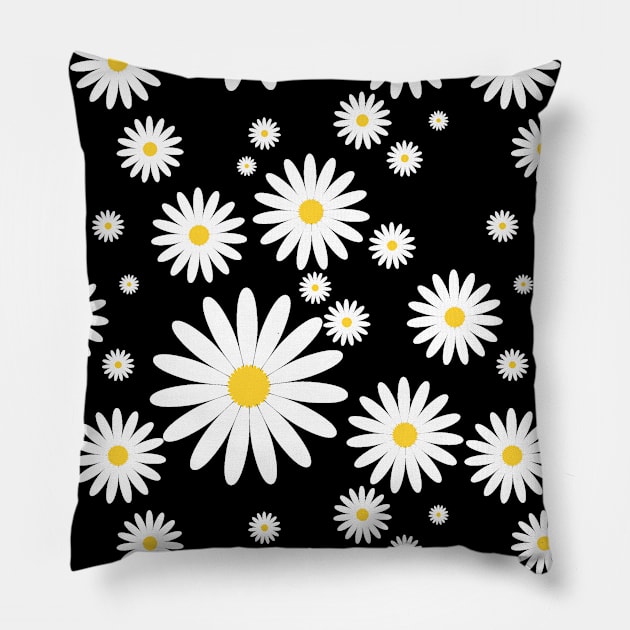 Sunflower Seamless Print Pillow by aquariart