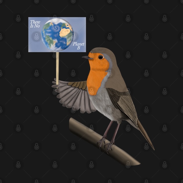 There Is No Planet B Bird Illustration by jzbirds