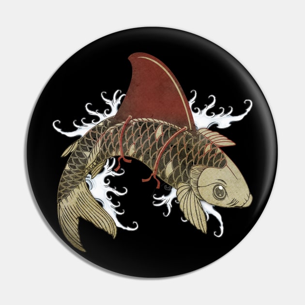 Koi Fish with a Shark Fin Pin by Vin Zzep