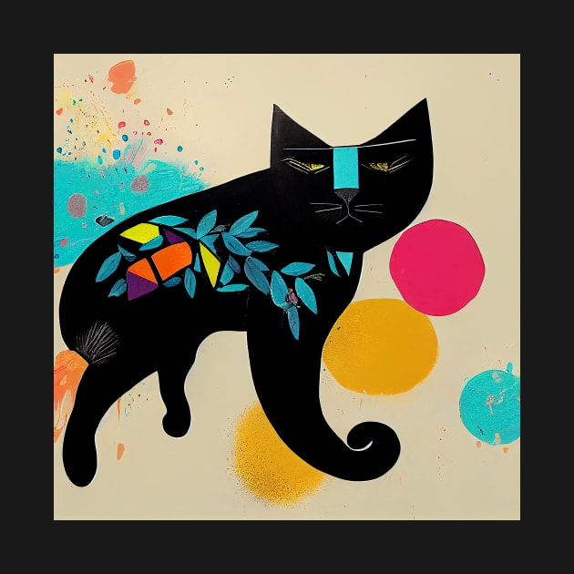 Abstract Cat by n23tees