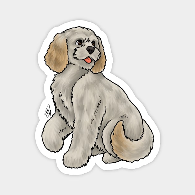 Dog - Cockapoo - Cream Magnet by Jen's Dogs Custom Gifts and Designs