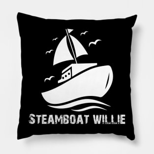 Vintage Magic: Steamboat Willie Tribute Pillow