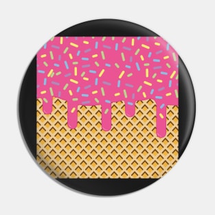 strawberry icecream cone pattern Pin