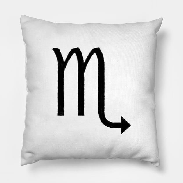 SCORPIO SYMBOL IN OIL Pillow by jcnenm