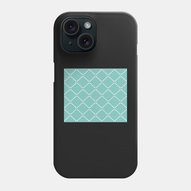 Abstract geometric pattern - blue and white. Phone Case by kerens