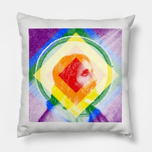 Rainbow Jesus Pillow