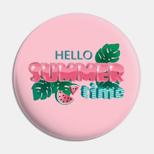 Hello Summertime Pin