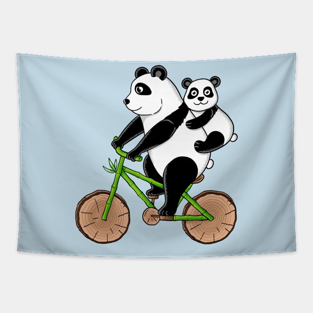 Animals bicycle Tapestry by coffeeman