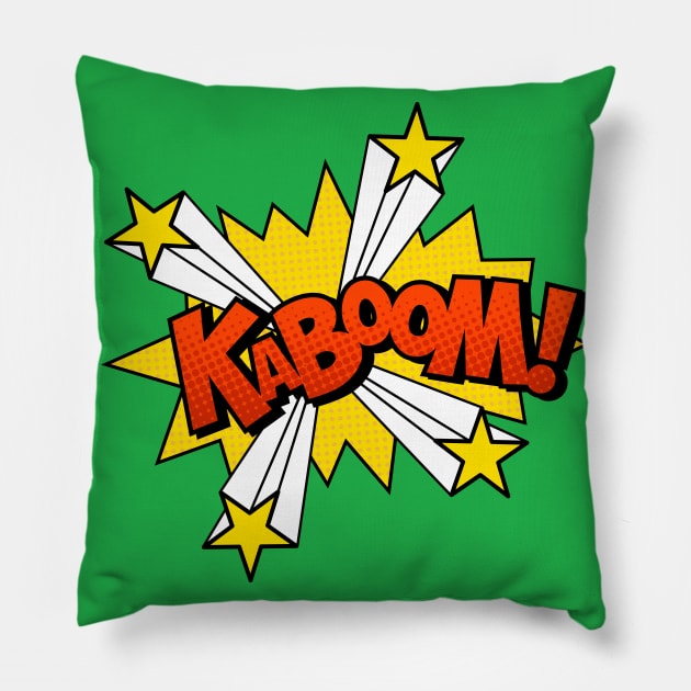 KABOOM! Pillow by JunkyDotCom