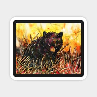 Little Black Bear in Autumn Magnet