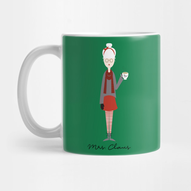 Hipster Mrs Claus Christmas Mug Teepublic