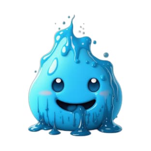 Blue Happy Cute Slime T-Shirt