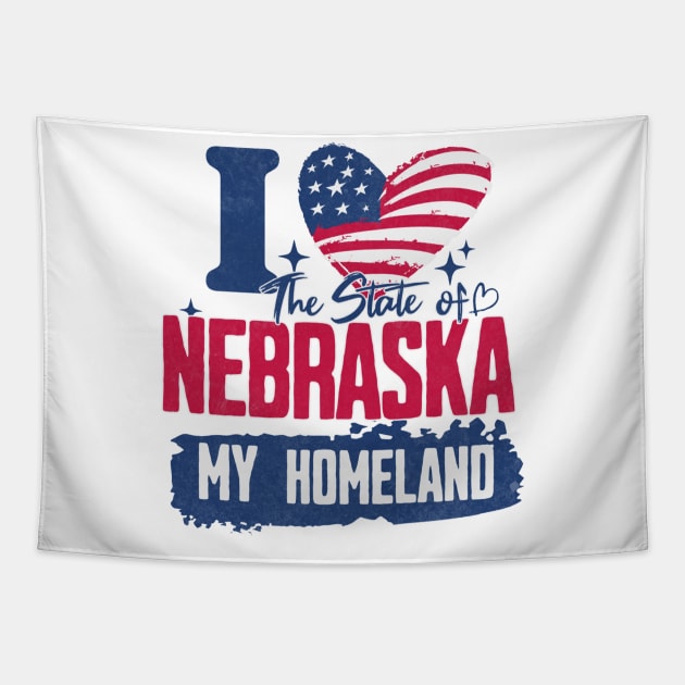 Nebraska my homeland Tapestry by HB Shirts