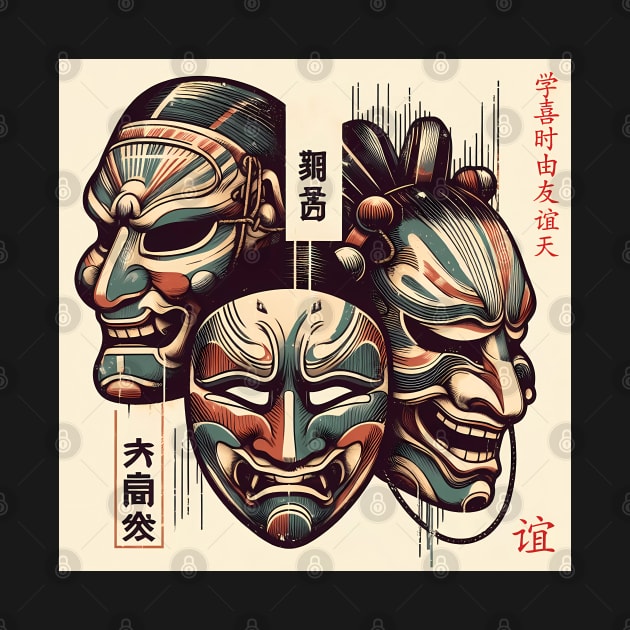 Three Japanese Masks: Art, Theater, and Mystery by IA.PICTURE