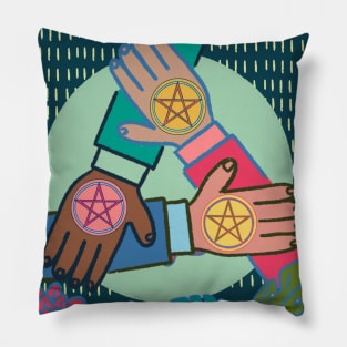 Three of Pentacles Pillow