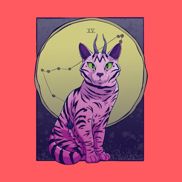 Devil Cat Tarot by digitalambie