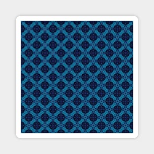 Blue Geometric Pattern Magnet