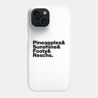 Reschs - Queensland Footy (black) Phone Case