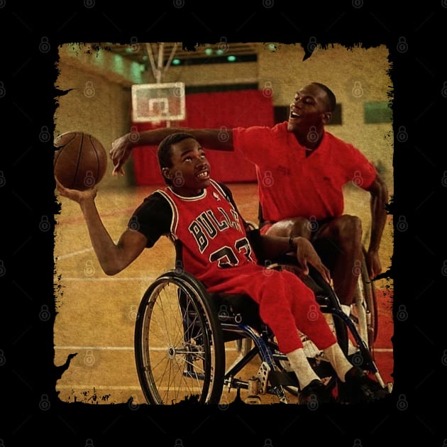 Michael Jordan - Plays a Game of Wheelchair Basketball Againts Paralympic Eric Barber by Wendyshopart