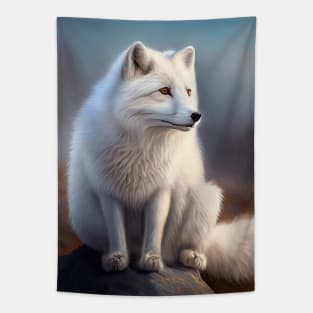 Arctic Fox - Oil Paint Tapestry