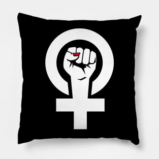 Feminist Fist T Shirt - Women's March - Women's Rights Gift Pillow