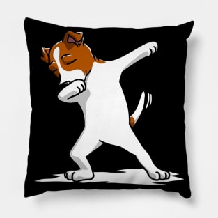 Cute Dabbing Jack Russell Dog Pillow