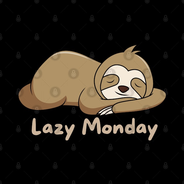 Lazy Monday Cute Sloth by Artist usha