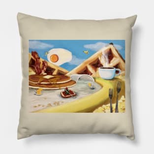 Breakfast Landscape Pillow