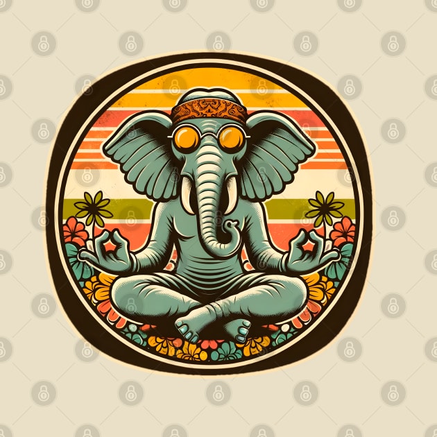 Meditating Elephant by Total 8 Yoga