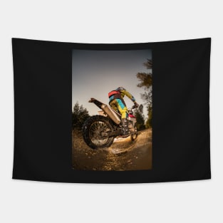 Enduro bike rider Tapestry