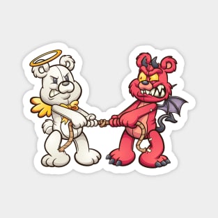 Angel and Devil Teddy Bears Magnet