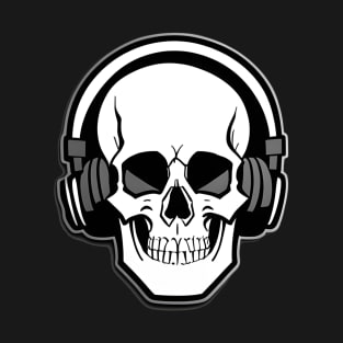 The Musical Skull with Headphones T-Shirt