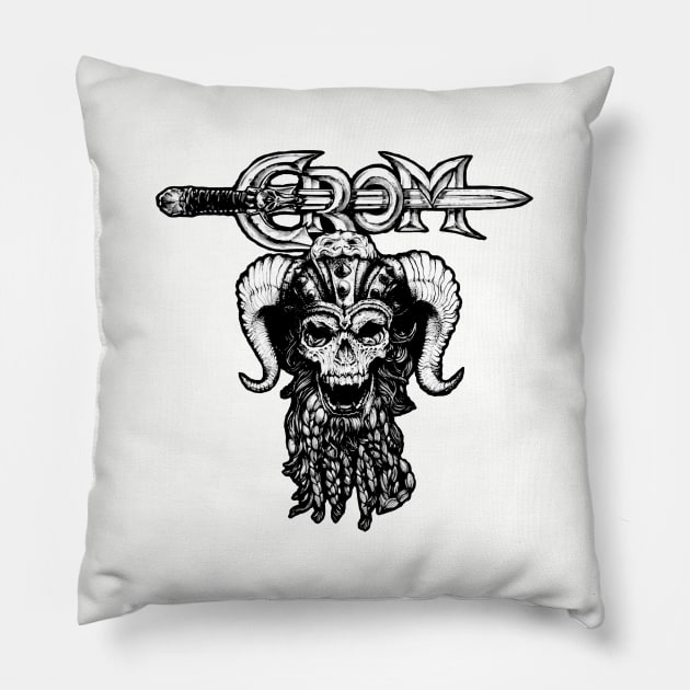 Crom (Alt Print) Pillow by Miskatonic Designs