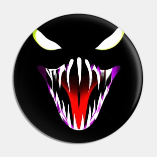 Venom Face Halloween Snake Costume Retro Colorful Pin