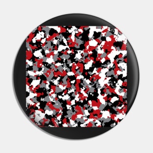 Red and black white Camouflage Pin