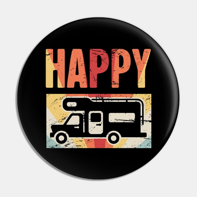 Happy Camper | Retro RV Pin by Wizardmode