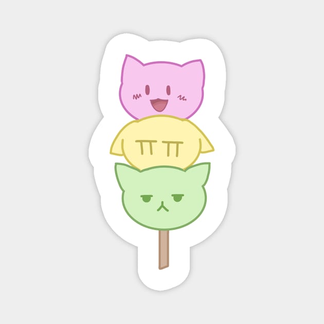 cute cat mochi Magnet by akiisells