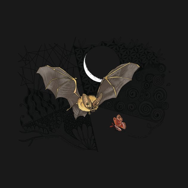 Bat and Moth Doodle by mernstw