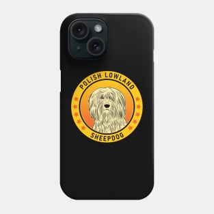 Polish Lowland Sheepdog Dog Portrait Phone Case