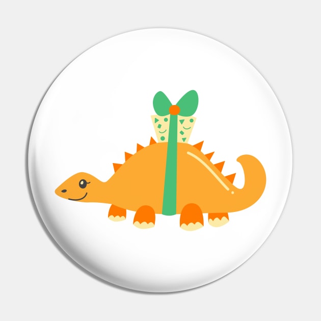 Cute Christmas Dinosaur Pin by FunnyMoonCosmic