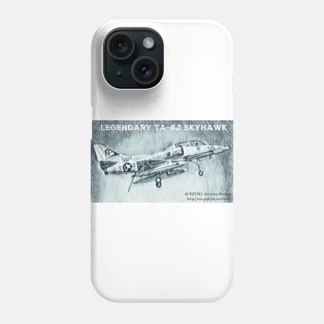 2-Sided TA-4J Skyhawk Phone Case by acefox1