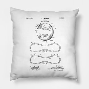 Baseball Patent - Softball Art - Antique Pillow