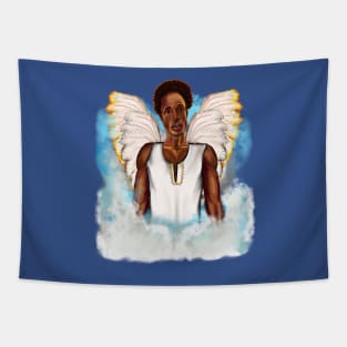 Afro angel - boy angel with curly Afro hair Tapestry