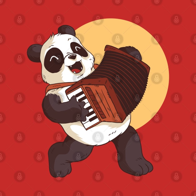 Panda Playing Accordion by madeinchorley